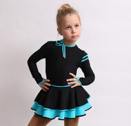 Термоплатье "Дуэт" (чёрный с бирюзовым)