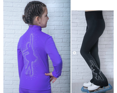 Термокомплект "Изумруд" (сиреневый с чёрным)