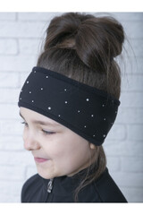 Термоповязка со стразами Чёрная