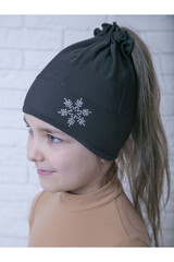 Термошапка (Vuelta) со снежинкой (Чёрная)