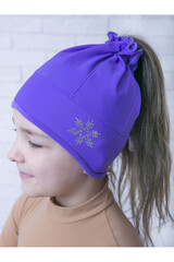 Термошапка (Vuelta) со снежинкой (Сиреневая)
