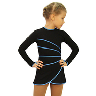 Термоплатье "Грация" (чёрное с голубым кантом)